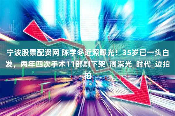 宁波股票配资网 陈学冬近照曝光！35岁已一头白发，两年四次手术11部剧下架_周崇光_时代_边拍